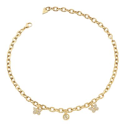 GUESS Borboleta 16-18" Borboleta & 4G Charm Yellow Gold
