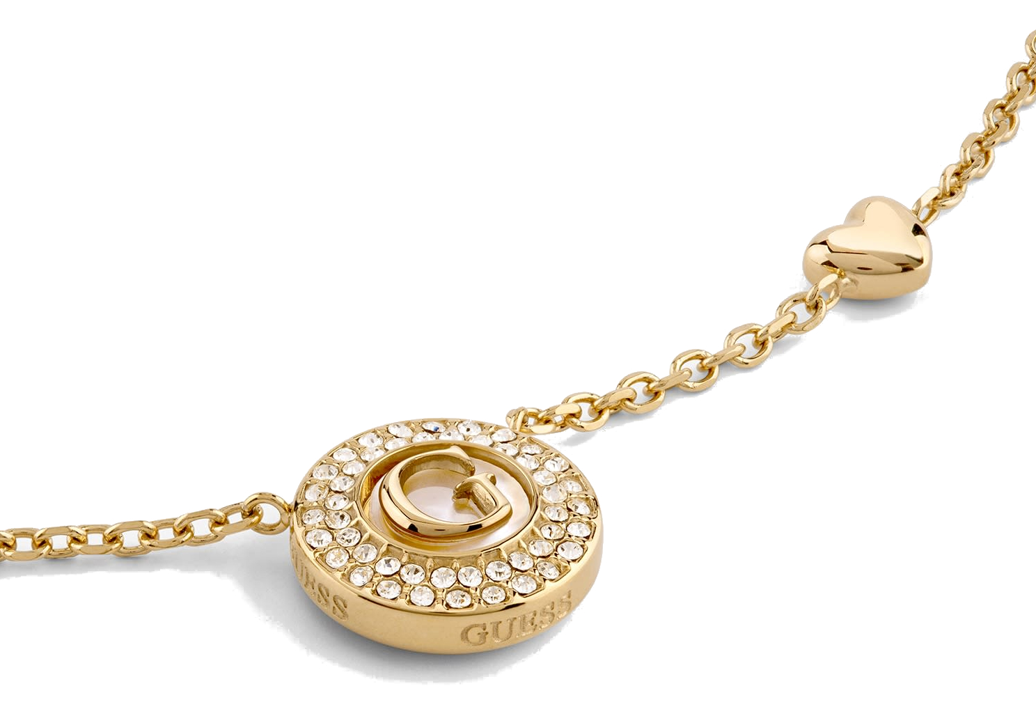 GUESS G Talisman 16-18" Pearly G Coin Necklace Yellow Gold GUESS G Talisman 16-18" Pearly G Coin Necklace Yellow Gold