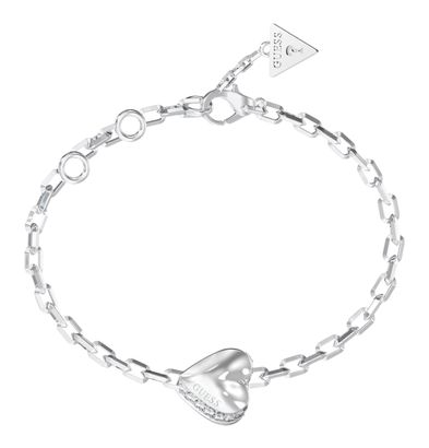GUESS By Your Side 13mm Heart Bracelet S Rhodium