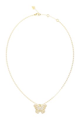 GUESS Borboleta 16-18" Necklace Yellow Gold
