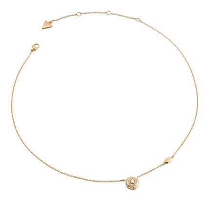 GUESS Sparks 16-18" Guess Coin Necklace Yellow Gold