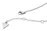 GUESS Beloved 16-18" Crystal Heart Necklace Rhodium