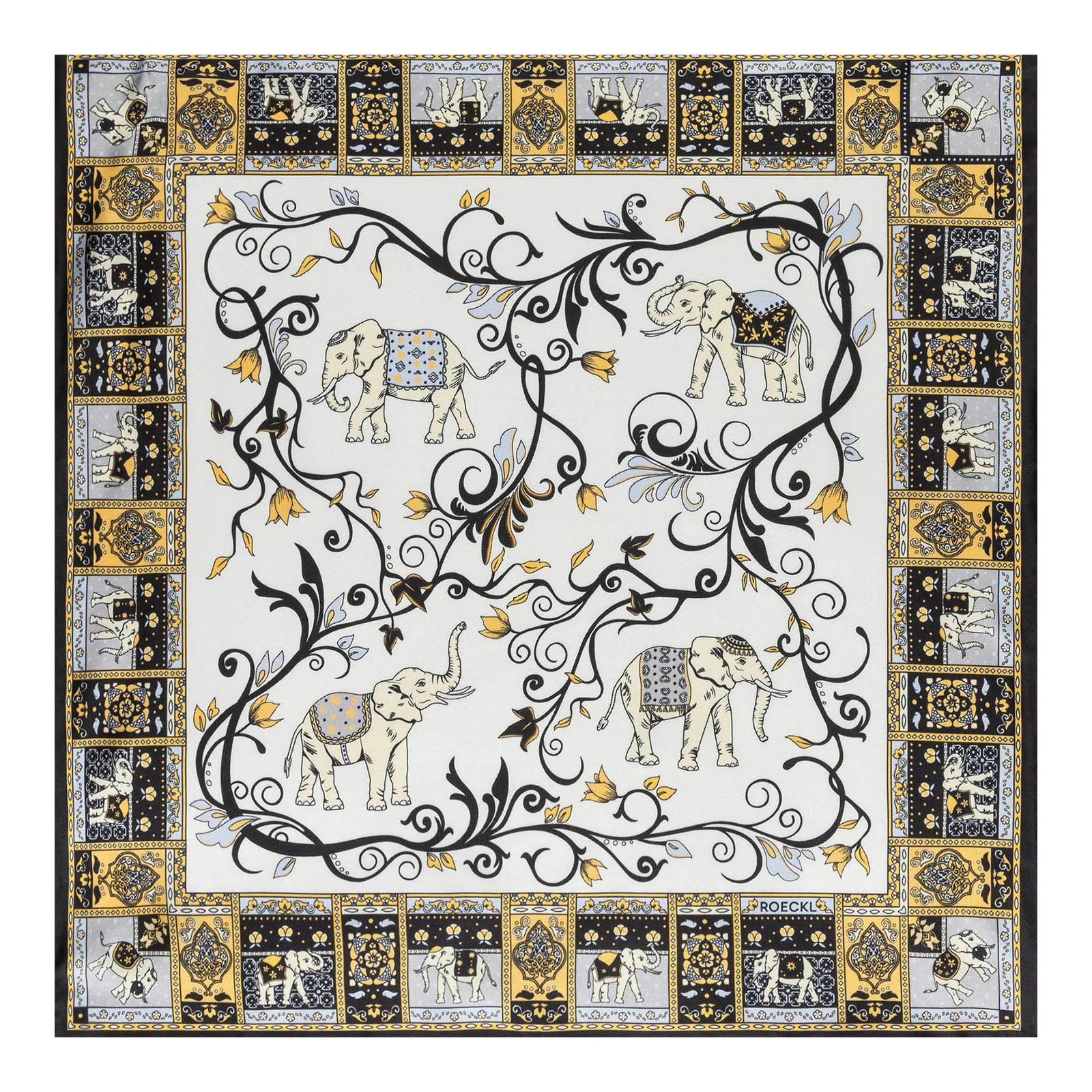 ROECKL Lucky Elephant 53x53 White / Black ROECKL Lucky Elephant 53x53 White / Black