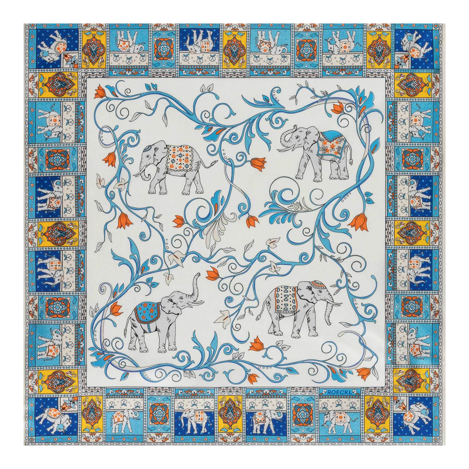 ROECKL Lucky Elephant 53x53 Multi Blue ROECKL Lucky Elephant 53x53 Multi Blue