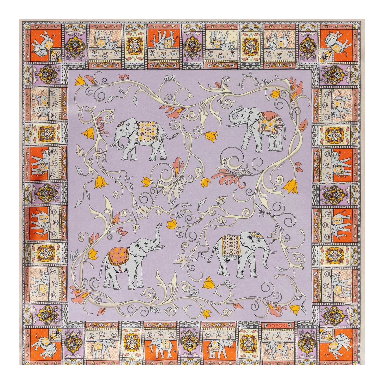 ROECKL Flourishing Paisley 90x90 Multi Natural ROECKL Flourishing Paisley 90x90 Multi Natural