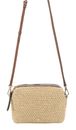 abro Raffia Maglia / Leather Crossbody Bag Kaia Natural - Nut
