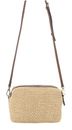abro Raffia Maglia / Leather Crossbody Bag Kaia Natural - Nut