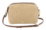 abro Raffia Maglia / Leather Crossbody Bag Kaia Natural - Nut
