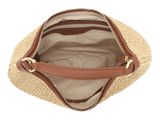 abro Raffia Maglia / Leather Hobo Bag Nana S Natural - Nut