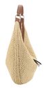 abro Raffia Maglia / Leather Hobo Bag Nana S Natural - Nut