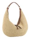abro Raffia Maglia / Leather Hobo Bag Nana S Natural - Nut