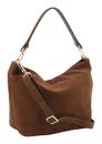 abro Leather Suede Hobo Ebony Bag Wood