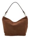 abro Leather Suede Hobo Ebony Bag Wood