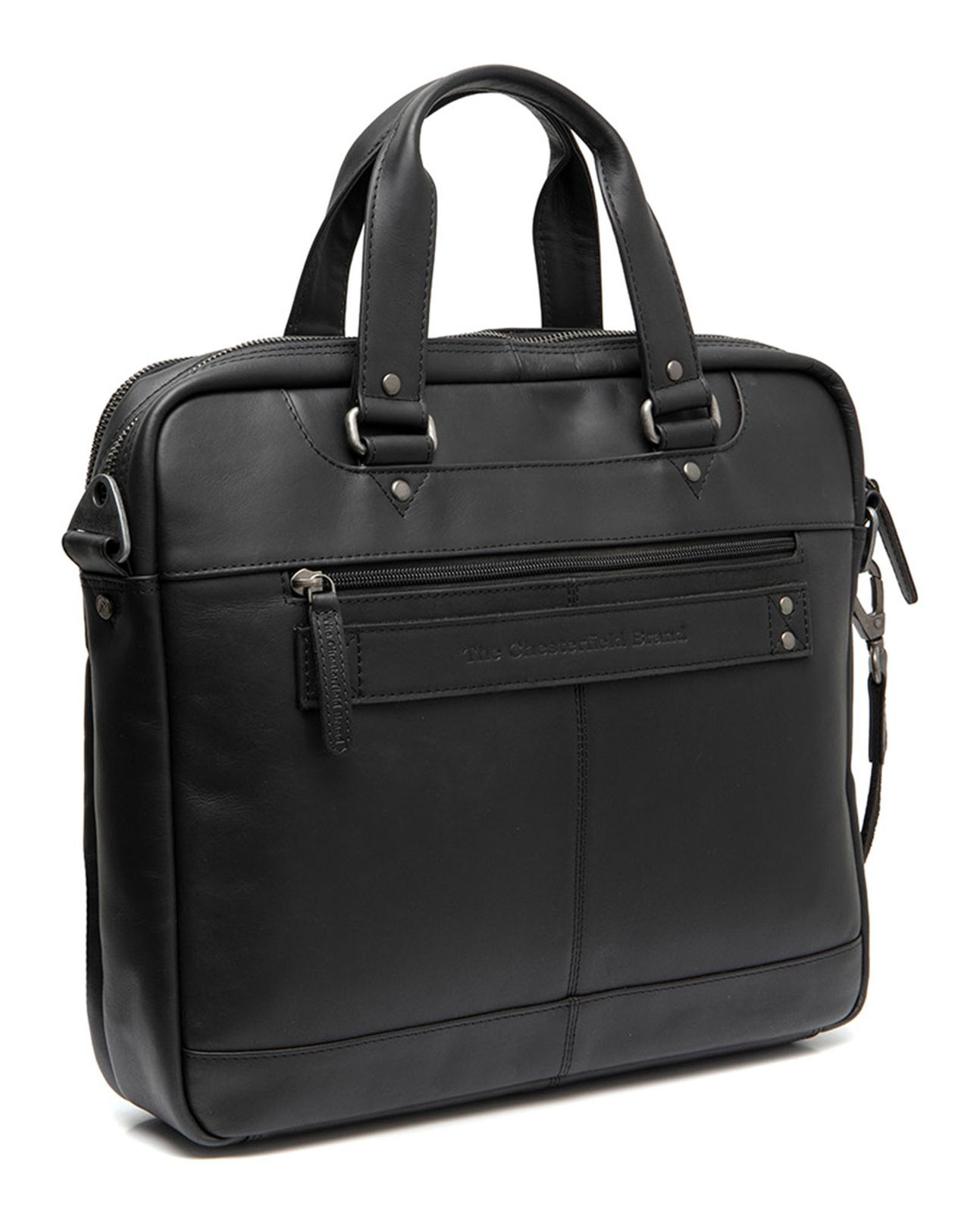 The Chesterfield Brand Montara Leather Laptopbag Black The Chesterfield Brand Montara Leather Laptopbag Black