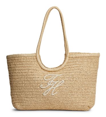 TOMMY HILFIGER TH Elevated Summer Tote Raffia Natural Raffia