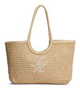 TOMMY HILFIGER TH Elevated Summer Tote Raffia Natural Raffia