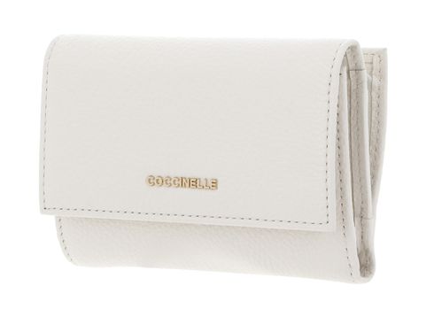 COCCINELLE Metallic Soft Wallet Grainy Leather Pearl