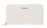 COCCINELLE Metallic Soft Wallet Grained Leather Pearl COCCINELLE Metallic Soft Wallet Grained Leather Pearl