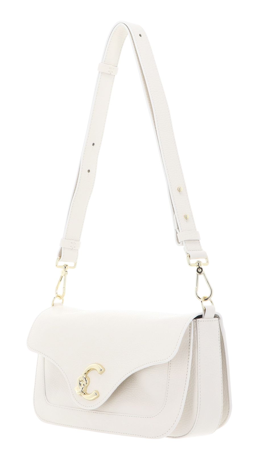 COCCINELLE C-Me Handbag Grainy Leather Pearl COCCINELLE C-Me Handbag Grainy Leather Pearl