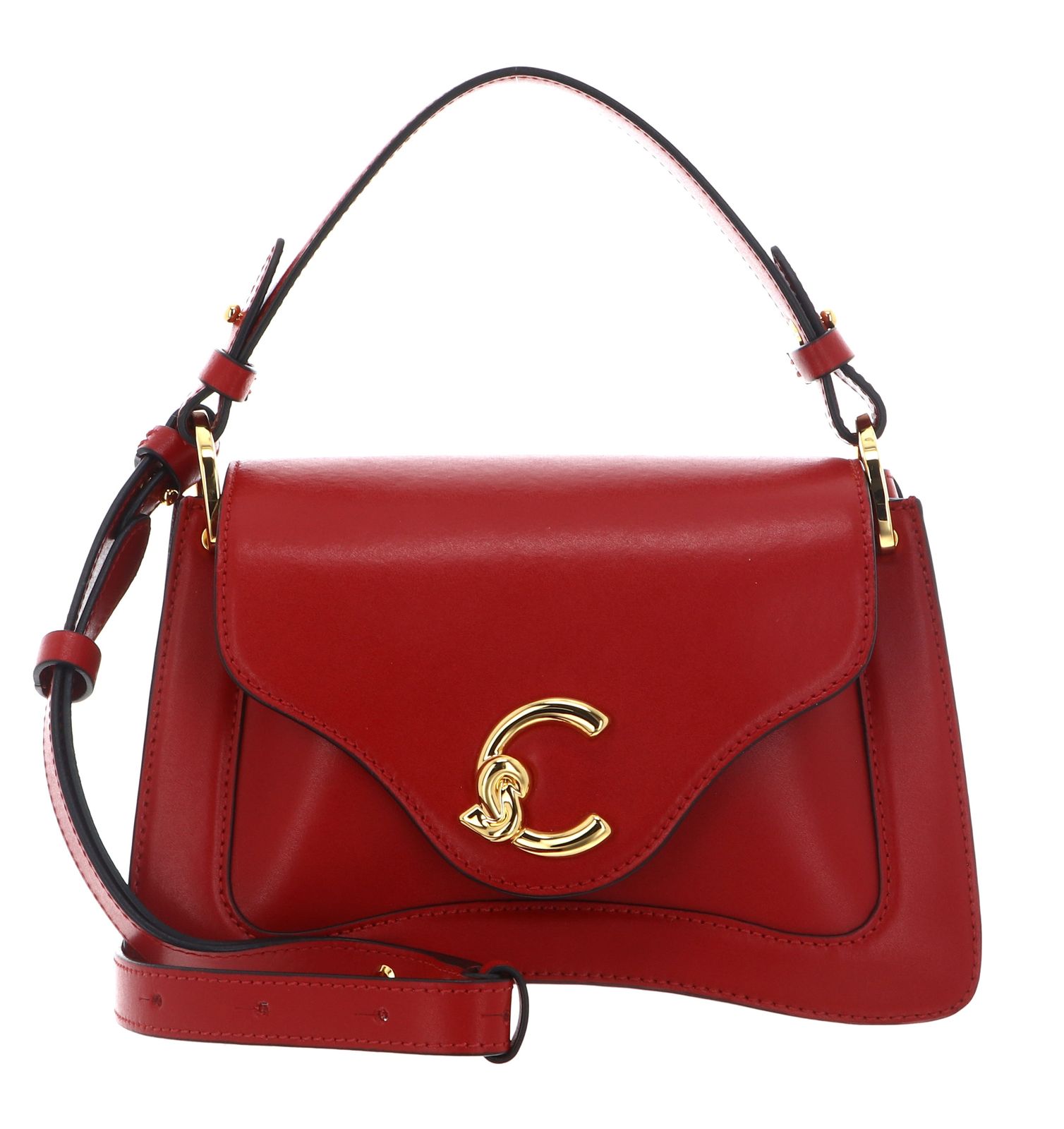 COCCINELLE C-Me Calf Handbag S Scarlet