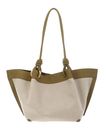COCCINELLE Finn Canvas Handbag Natural / Seagrass