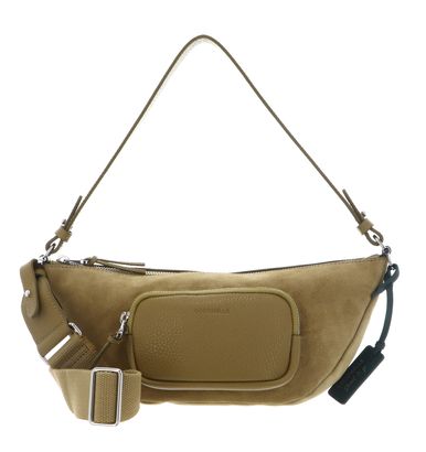 COCCINELLE Paki Smart To Go Suede Bimaterial Crossover Bag Seagrass / Seagrass