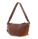 COCCINELLE Paki Smart To Go Suede Bimaterial Crossover Bag Cognac COCCINELLE Paki Smart To Go Suede Bimaterial Crossover Bag Cognac