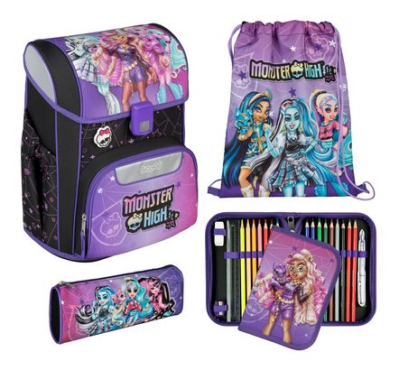 Scooli EasyStart Schulranzen-Set 5-teilig Monster High Scooli EasyStart Schulranzen-Set 5-teilig Monster High