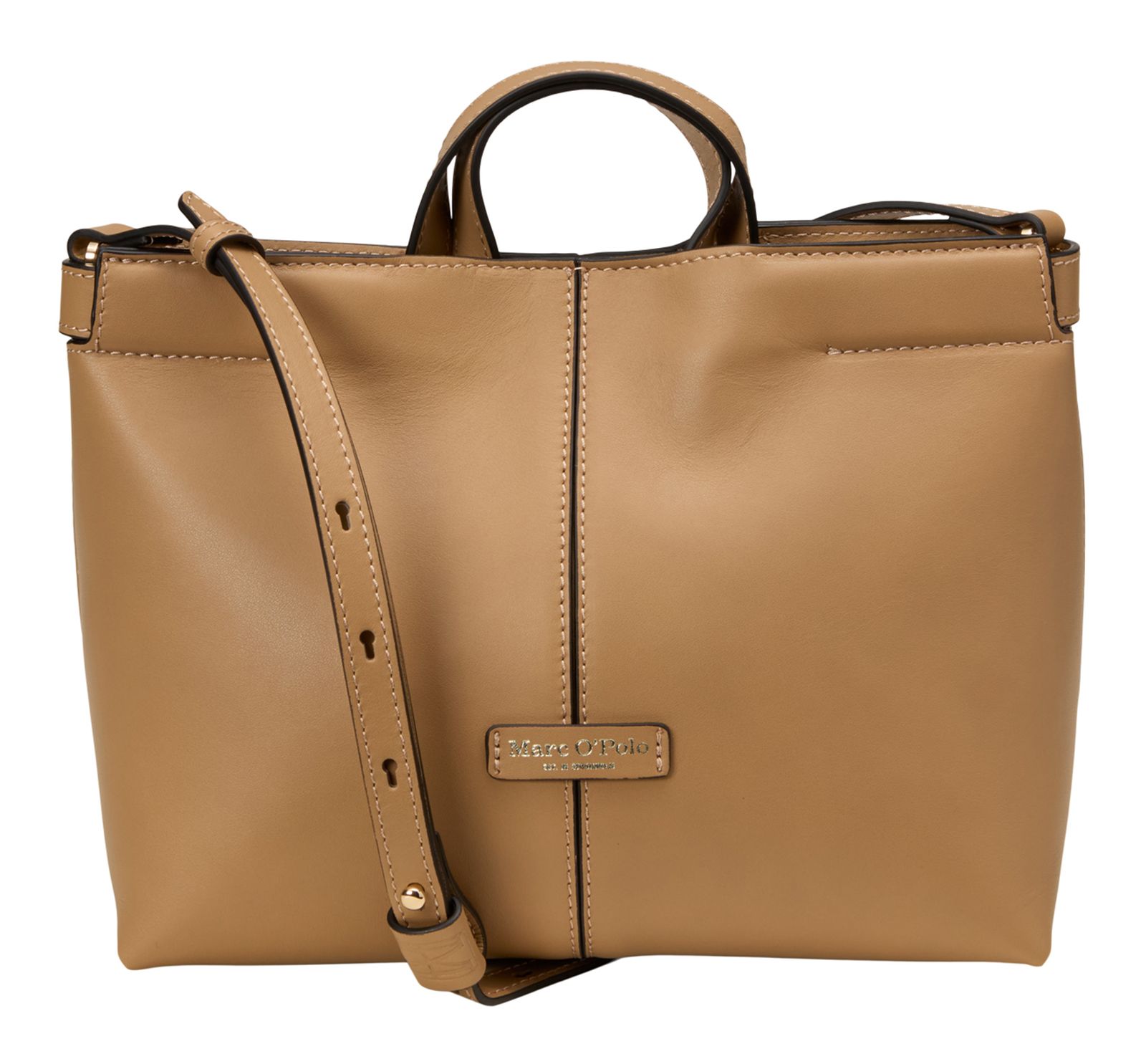 Marc O'Polo Tilla Leather Crossbody Bag Warm Taupe