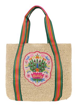 Oilily Straw Shopper Shifting Sand