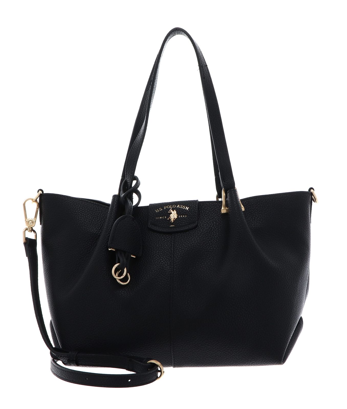 U.S. POLO ASSN. Royal Stewart Shopping Bag S Black