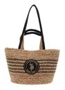 U.S. POLO ASSN. Somerset Double Handle Bag Straw / Poly / Jute Black U.S. POLO ASSN. Somerset Double Handle Bag Straw / Poly / Jute Black