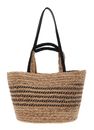 U.S. POLO ASSN. Somerset Double Handle Bag Straw / Poly / Jute Black U.S. POLO ASSN. Somerset Double Handle Bag Straw / Poly / Jute Black