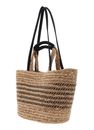 U.S. POLO ASSN. Somerset Double Handle Bag Straw / Poly / Jute Black U.S. POLO ASSN. Somerset Double Handle Bag Straw / Poly / Jute Black
