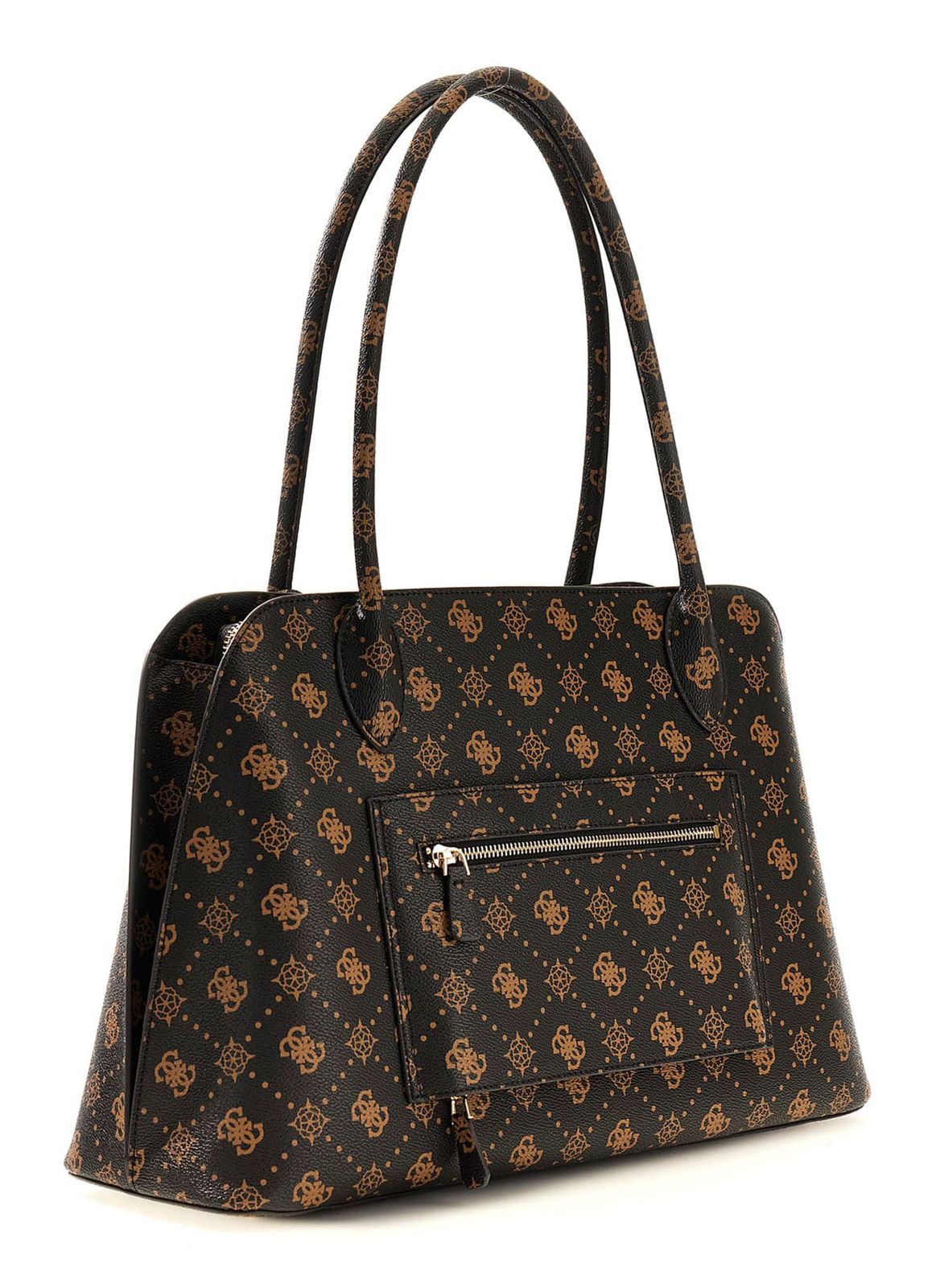 GUESS Patsie Tote Espresso Logo GUESS Patsie Tote Espresso Logo