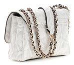 GUESS Giully II Mini 2 Comp Convertible Flap Bag Cream White