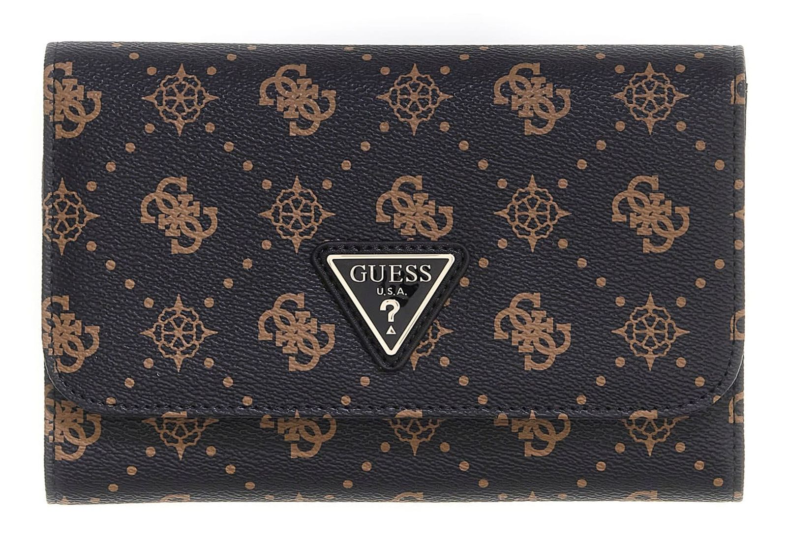 GUESS Silia Passport Organizer Espresso Logo