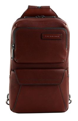 THE BRIDGE Ludovico Single Strap Backpack Marrone TB / Rut. Sc. Opaco