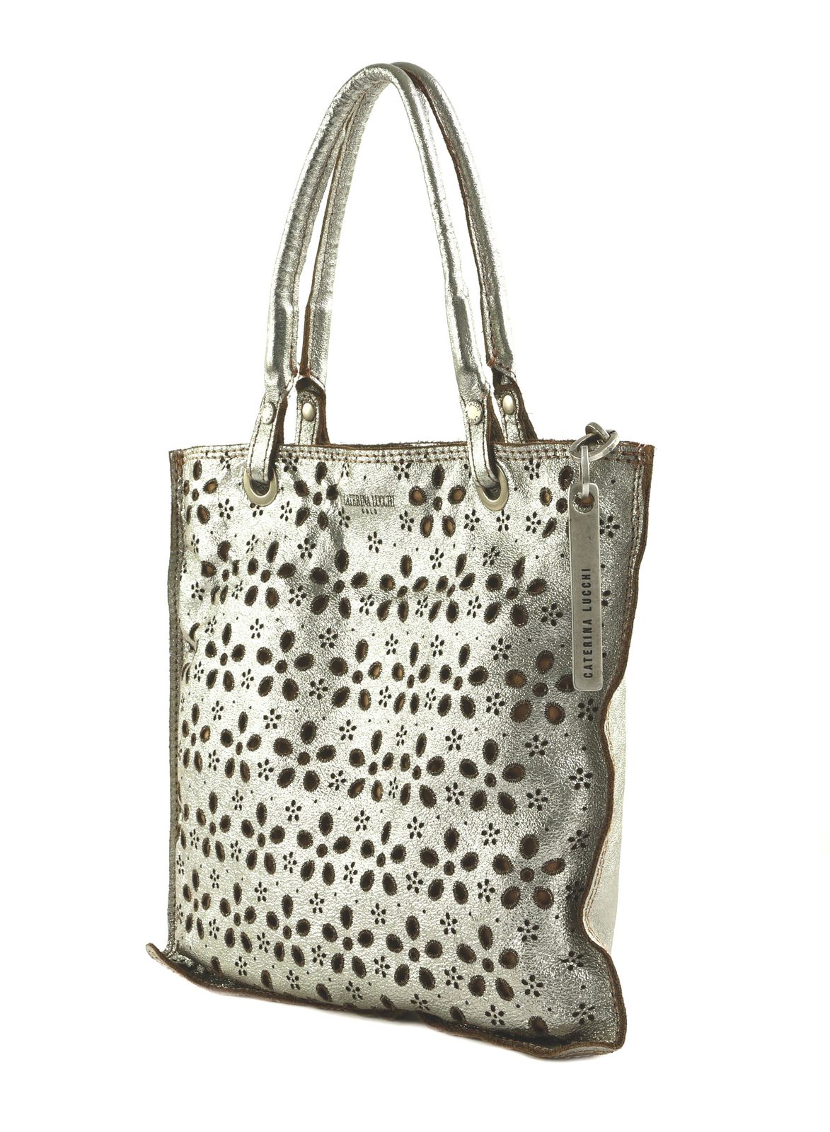 CATERINA LUCCHI Ambra Shopping Bag M Acciaio + T / Burro CATERINA LUCCHI Ambra Shopping Bag M Acciaio + T / Burro