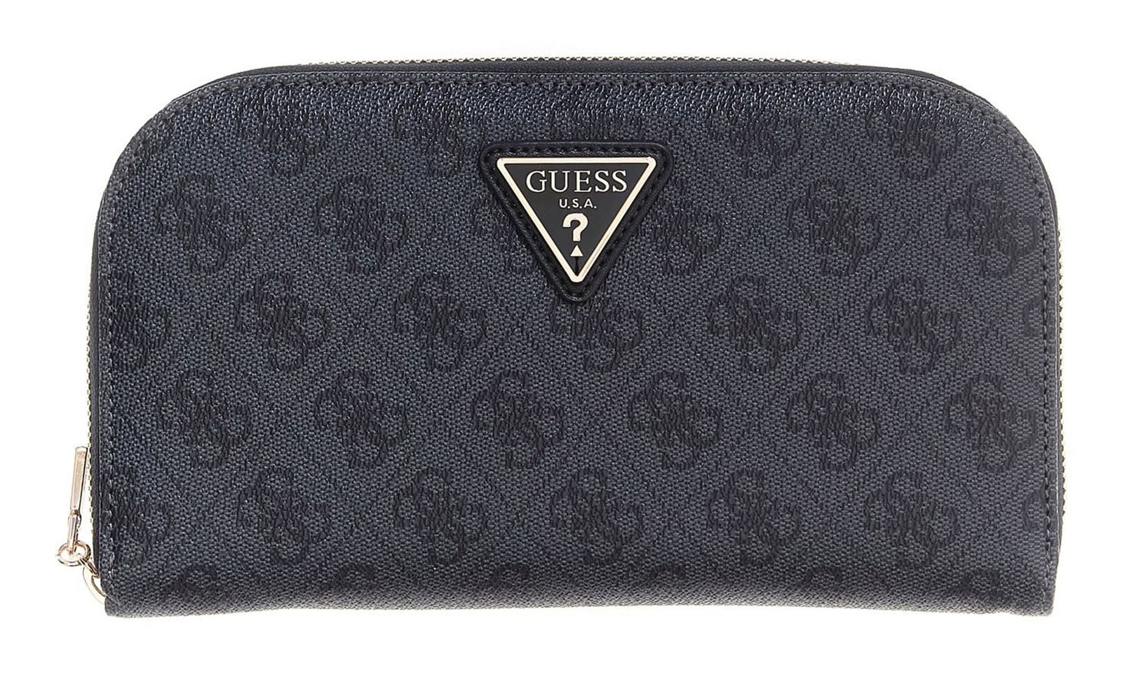 GUESS Latona Zip Around Organizer Coal Logo