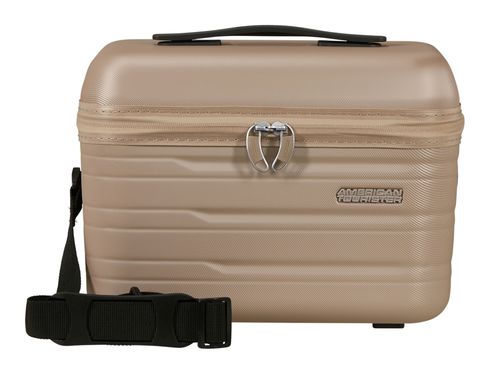 American Tourister Flashline Beauty Case Ivory Gold