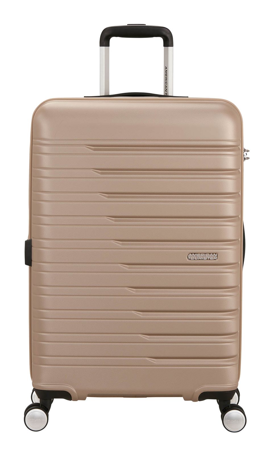 American Tourister Flashline Spinner 67 / 24 Trolley Exp TSA M Ivory Gold