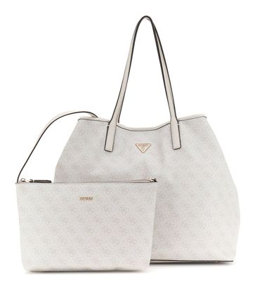 GUESS Eco Victtoria Large 2 In 1 Tote Bone Logo
