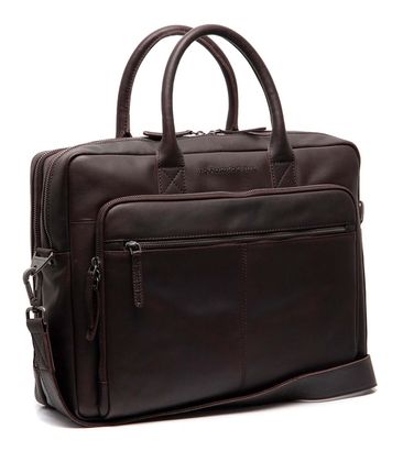 The Chesterfield Brand Tacama Leather Laptop Bag Brown