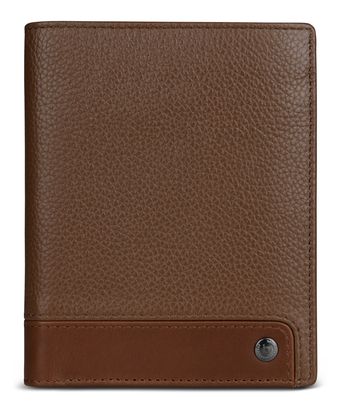 bugatti Due Flap Wallet Cognac