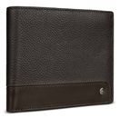 bugatti Due Flap Wallet Brown