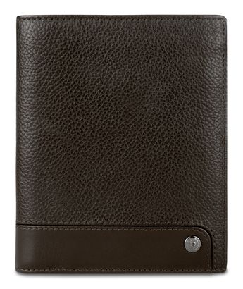 bugatti Due Flap Wallet Brown
