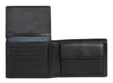 bugatti Due Flap Wallet Black