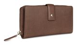 bugatti Noemi Ladies Long Zip Wallet Cognac