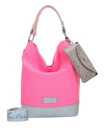 Fritzi aus Preußen Canvas Izzy07 Olga Hobo Bag Neon Pink Fritzi aus Preußen Canvas Izzy07 Olga Hobo Bag Neon Pink